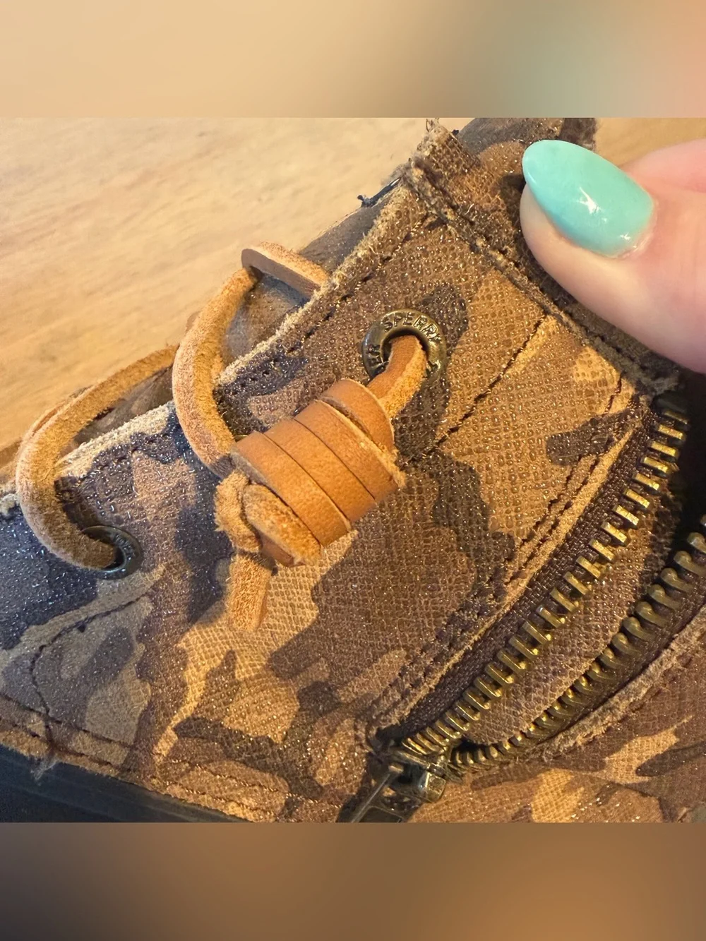 Sperry Top-Sider Women’s Saltwater Duck Boot. Size: 7. Brown Camo.